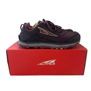 Altra Lone Peak 5 Trail Running Shoes Dark Port/Light Rose size 8 EUC